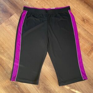 Made For Life Womens Bike Shorts Size 3X Stripe Workout Gym Athleisure Quick Dry